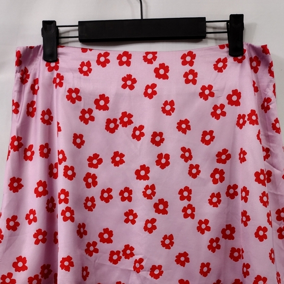 Princess Polly Polly Olton Floral Mini Skirt Women's 10 Pink Red Barbiecore 90s - Picture 4 of 12